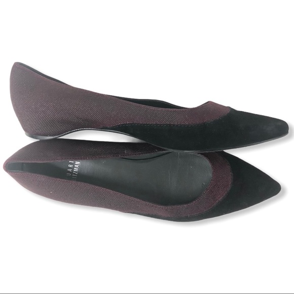 Stuart Weitzman Shoes - Stuart Weitzman Regent Suede Textured Leather Flat